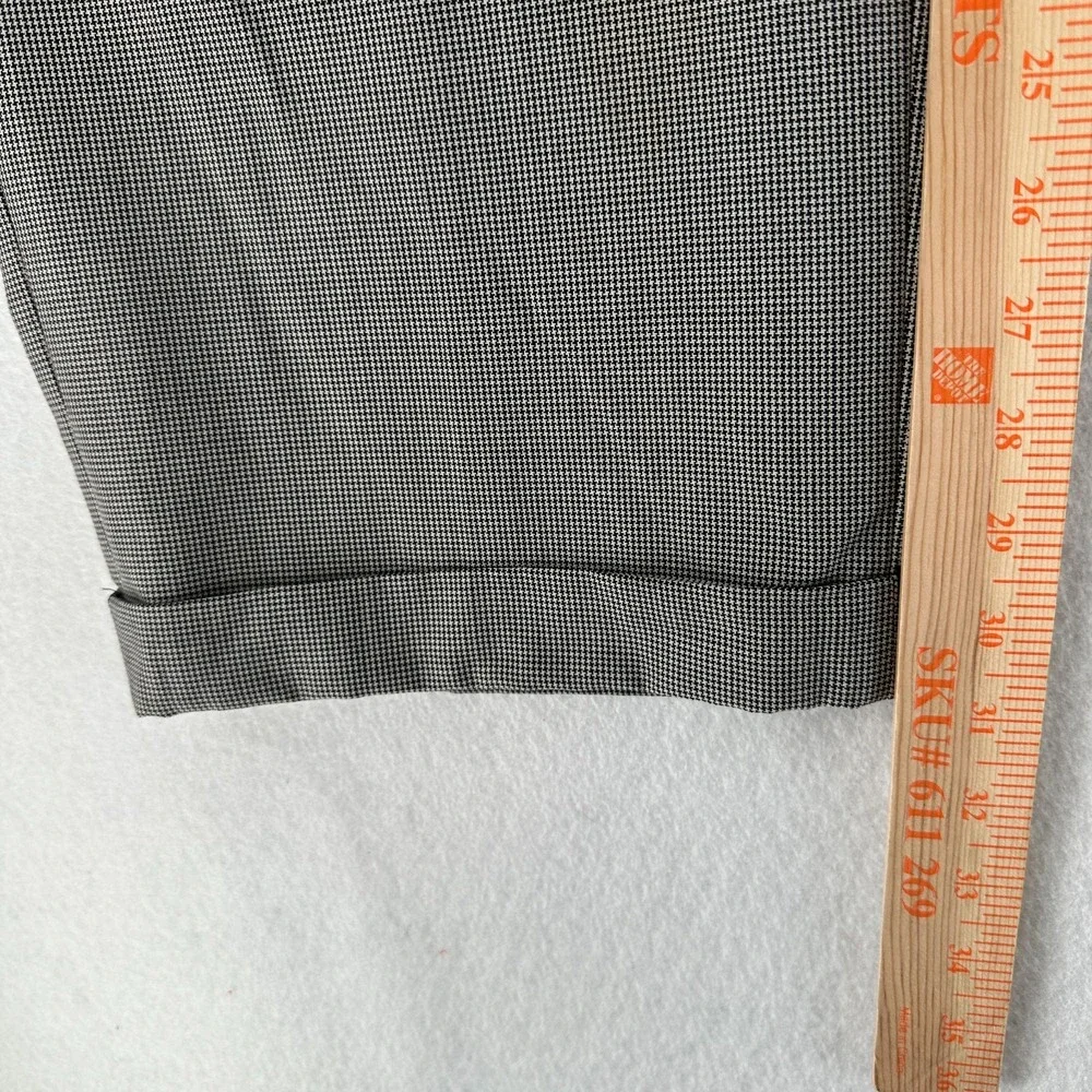 Stafford Plaid Houndstooth Suit Blazer Jacket‎ 48L Pants 41X31 Metal Buttons